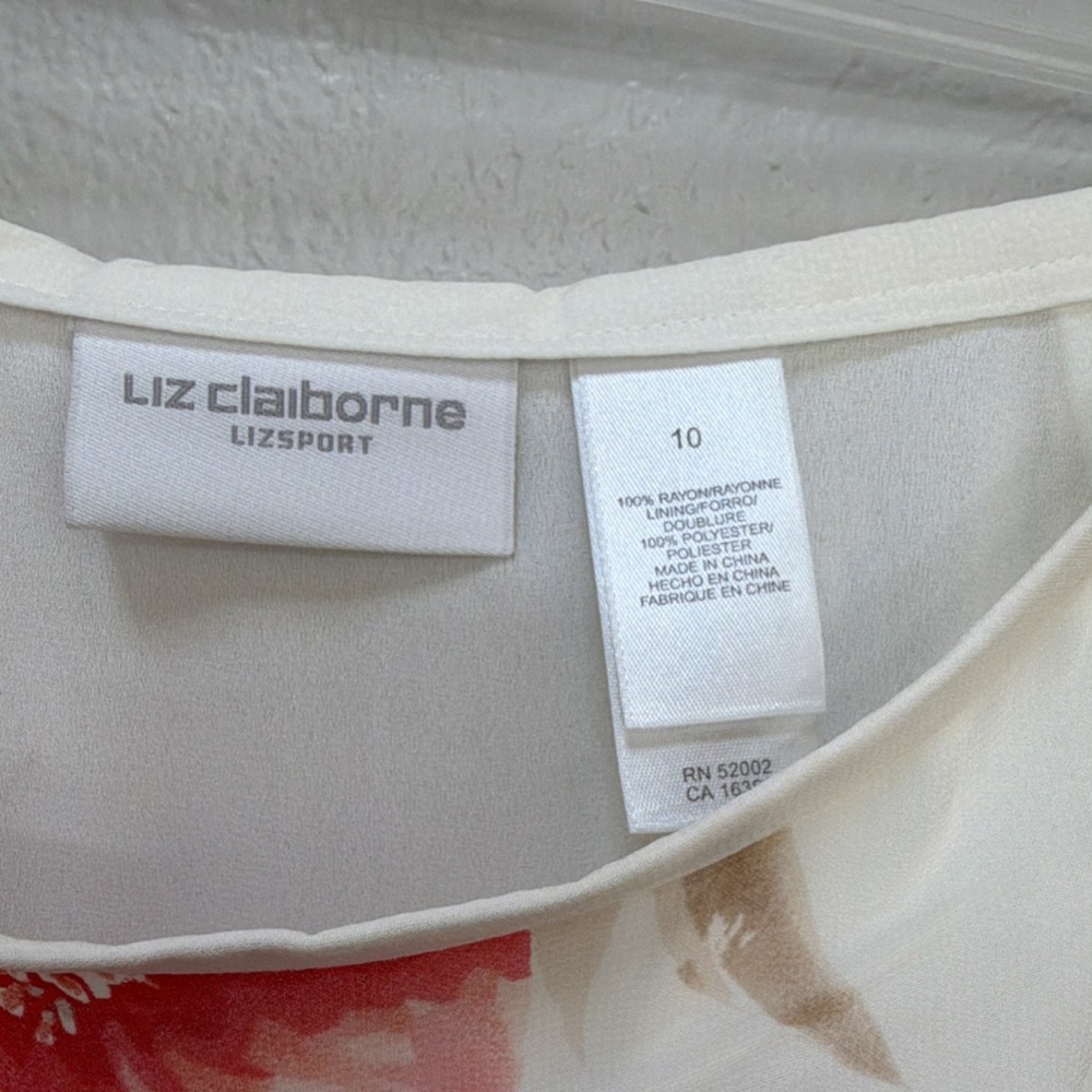Liz Claiborne Floral Chiffon Flare Skirt. Cottage Core. Romantic. Y2K - Picture 5 of 5